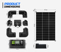 ATEM POWER Solar Panel Kit 12V 130W Mono Fixed + Solar Mounting Brackets