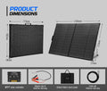 160W Solar Panel Folding Kit 12V Battery Charger Power Mono Boat Camping Black