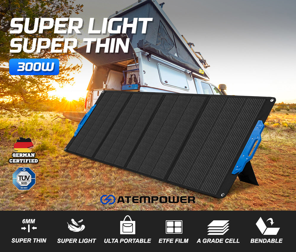 Atem Power 300W Flexible Folding Solar Panel Kit 12V Solar Mat