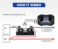 Atem Power Battery Monitor With Shunt High Low Voltage 500A Wire 12V Battery