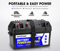 Battery Box 12V Quick Charge Portable Deep Cycle AGM Large Marine USB