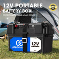Battery Box 12V Portable Deep Cycle AGM Universal Camping Large Marine