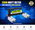 ATEM POWER 200 AMP Digital Volt Watt Meter Caravan Camping Solar 12V