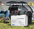 Atem Power 12V 135Ah AGM Deep Cycle Battery Portable + 12V Battery Box Type C