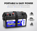 Atem Power 12V 135Ah AGM Deep Cycle Battery Portable + 12V Battery Box Type C