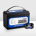 Atem Power 100AH 12V LiFePO4 Lithium Battery + Battery Monitor 200A w/Shunt