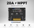 MPPT Solar Charge Controller Solar Panel Battery Regulator 12V/24V 20A With USB