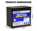 75Ah 12V AGM Deep Cycle Battery Portable Sealed Marine Solar 4WD