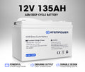 135AH 12V AGM Battery AMP Lead Acid SLA Deep Cycle Battery Dual Solar Power