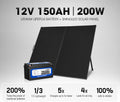 Atem Power 12V 150Ah Lithium Battery LiFePO4 + 200W 12V Folding Solar Panel Kit