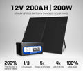 Atem Power 12V 200Ah Lithium Battery LiFePO4 + 200W 12V Folding Solar Panel Kit